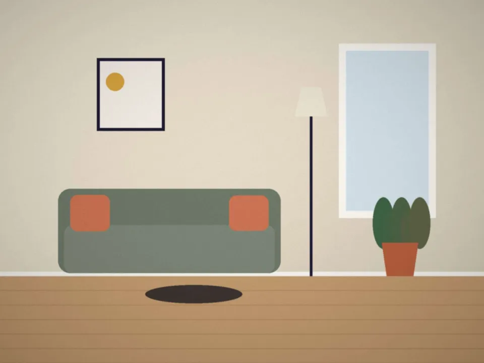 Le même appartement après home staging : pièce claire et épurée