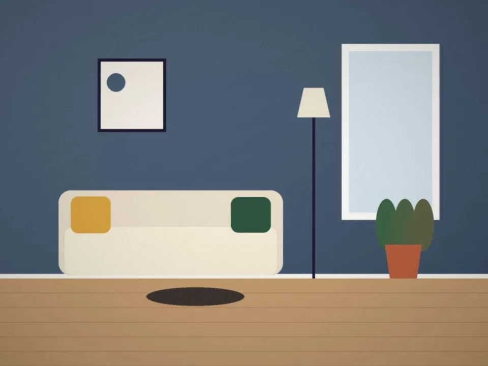 Bureau à la maison aménagé dans un coin du séjour
