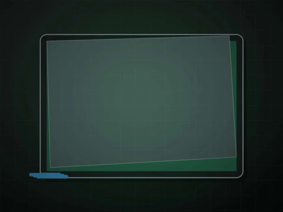 Tablette ouverte sur l'établi pendant le remplacement de la vitre