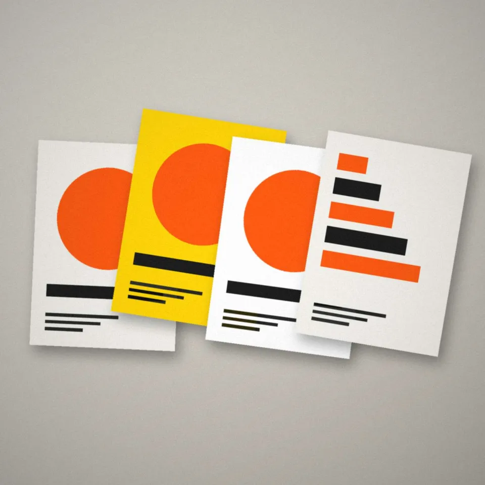 Programme imprimé et flyers du Festival des Cours Basses (client fictif)