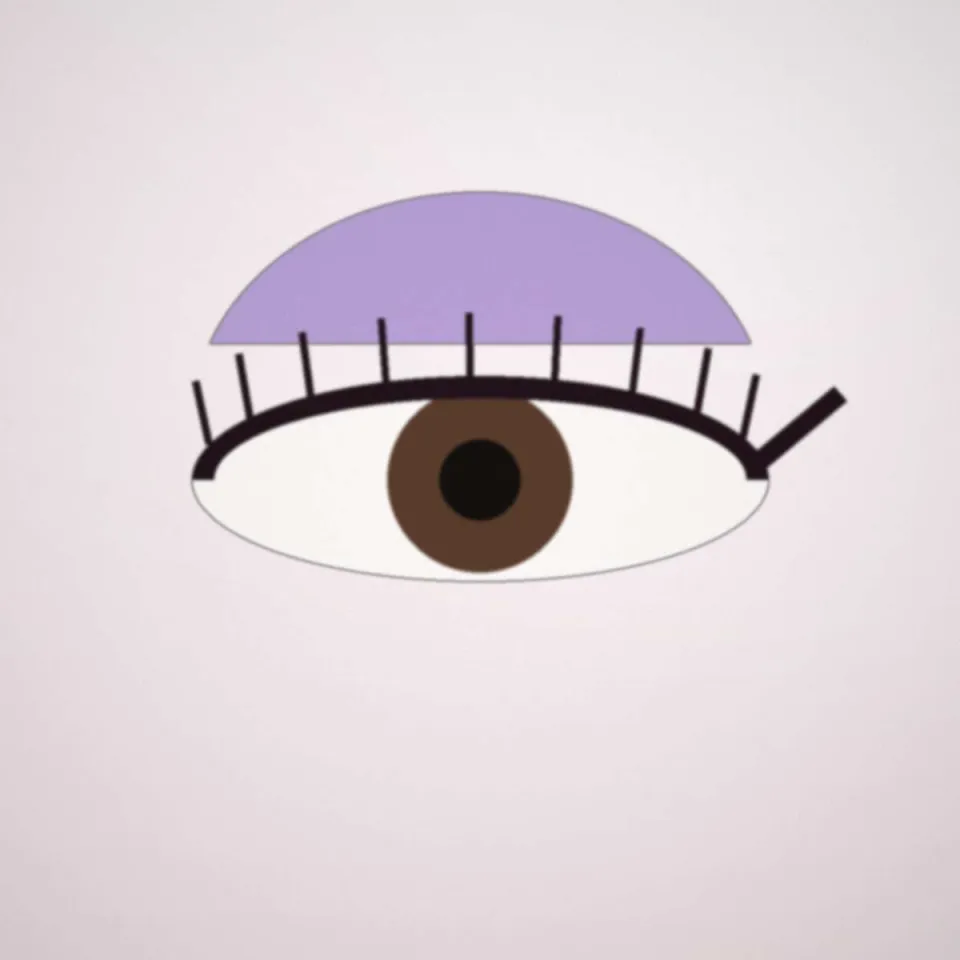 Fard lilas en léger dégradé