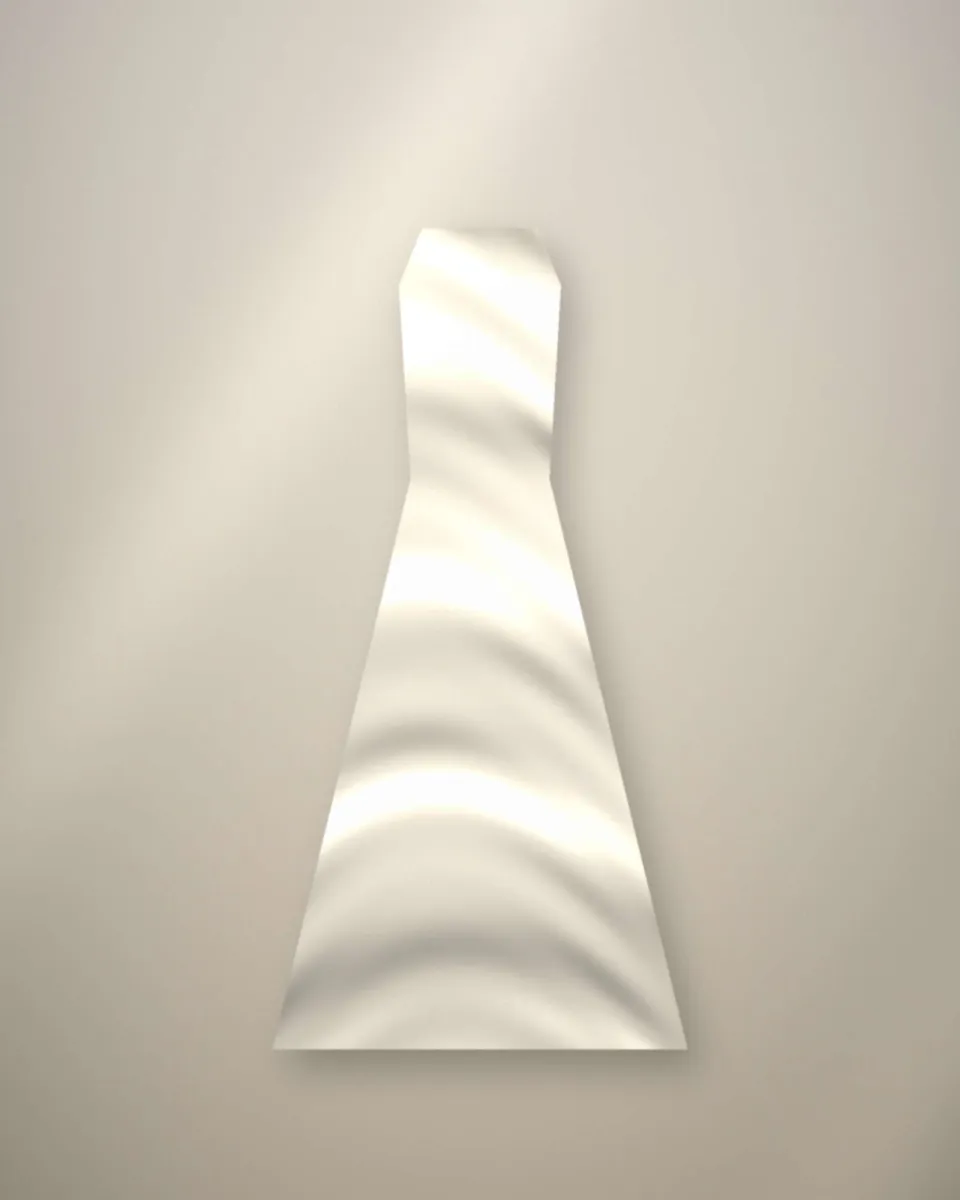 Robe de mariée portée, vue de dos, dos en V