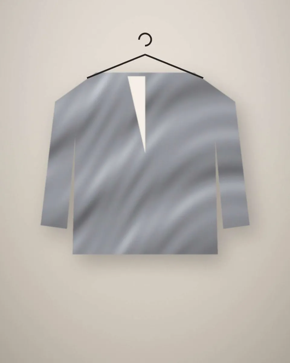 Veste en tweed gris sur cintre