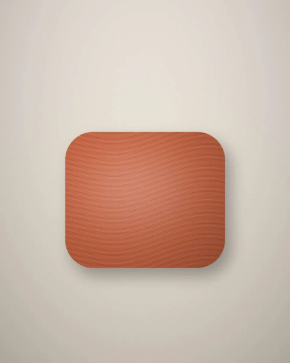 Coussin en velours côtelé terracotta
