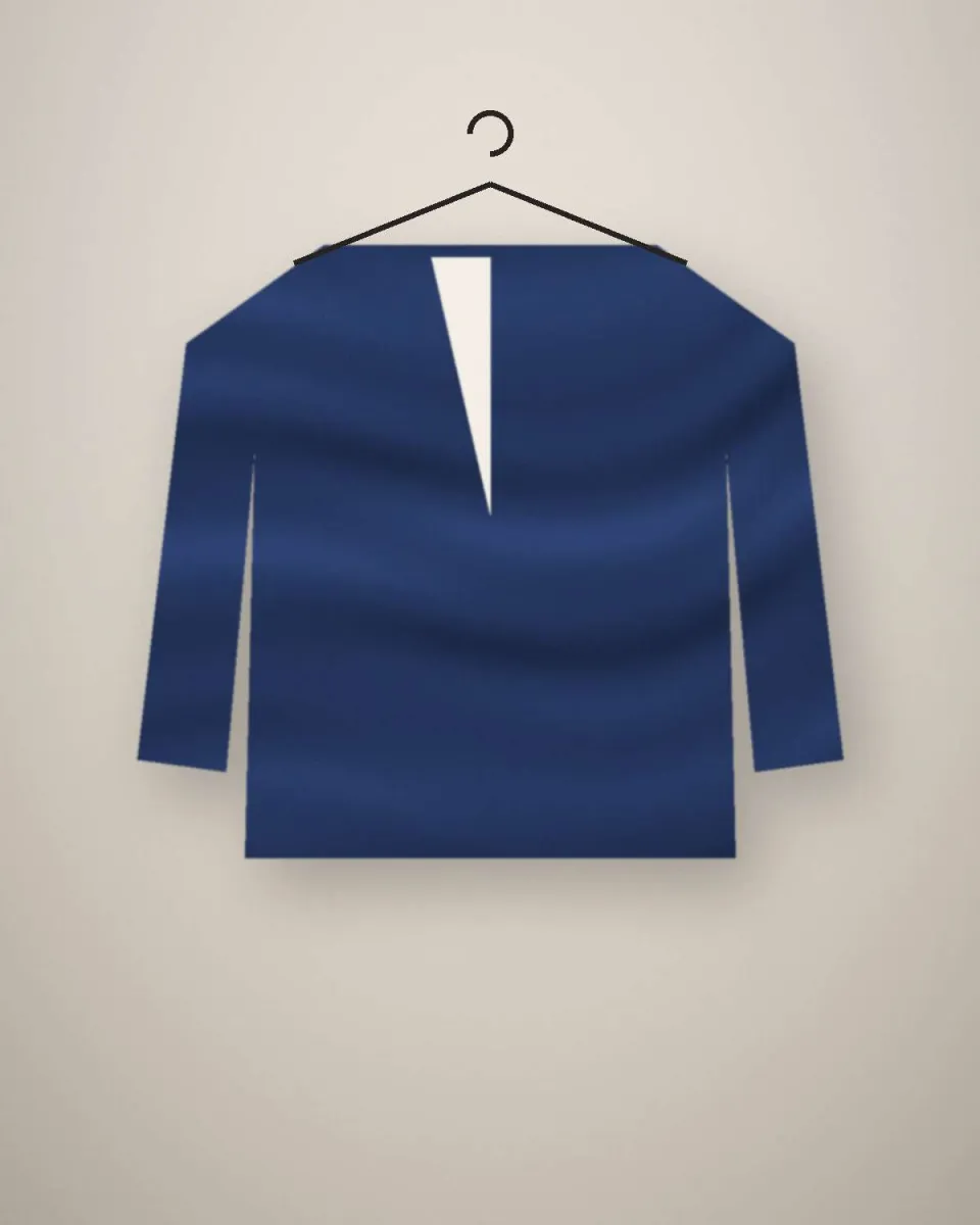 Veste de costume bleu marine sur cintre