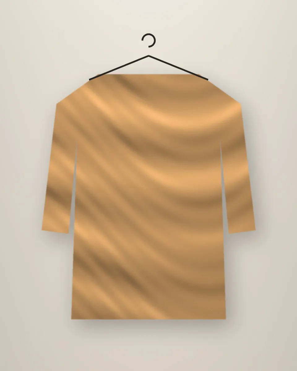 Manteau long camel sur cintre