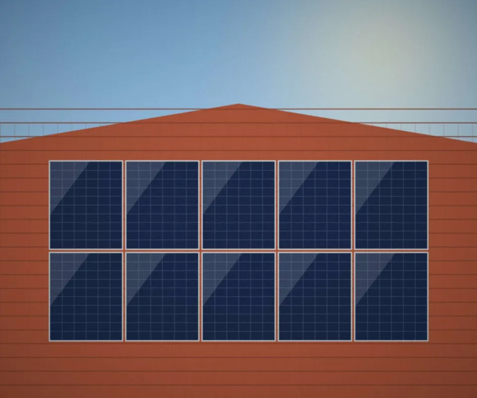 Maison avec panneaux photovoltaïques sur un toit en tuiles