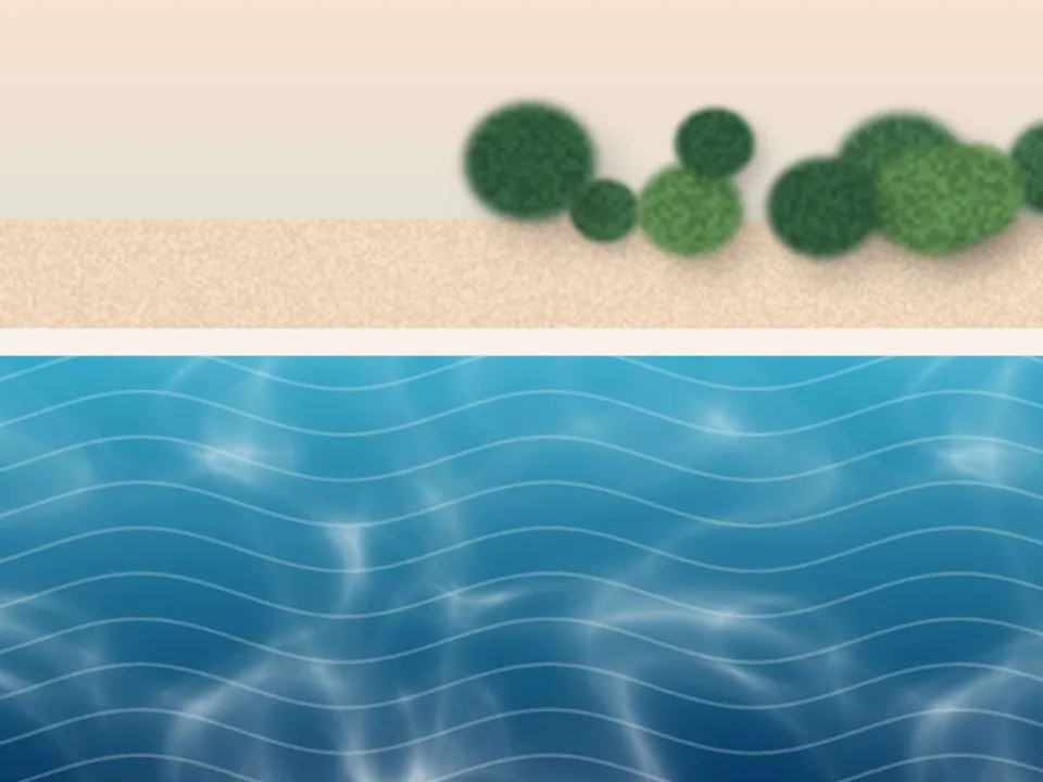 Plage et margelles refaites autour d'une piscine, lumière de fin de journée