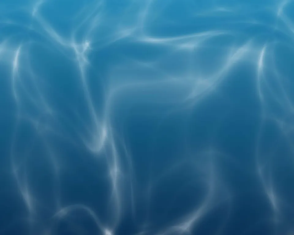 Eau bleu profond et jeux de lumière