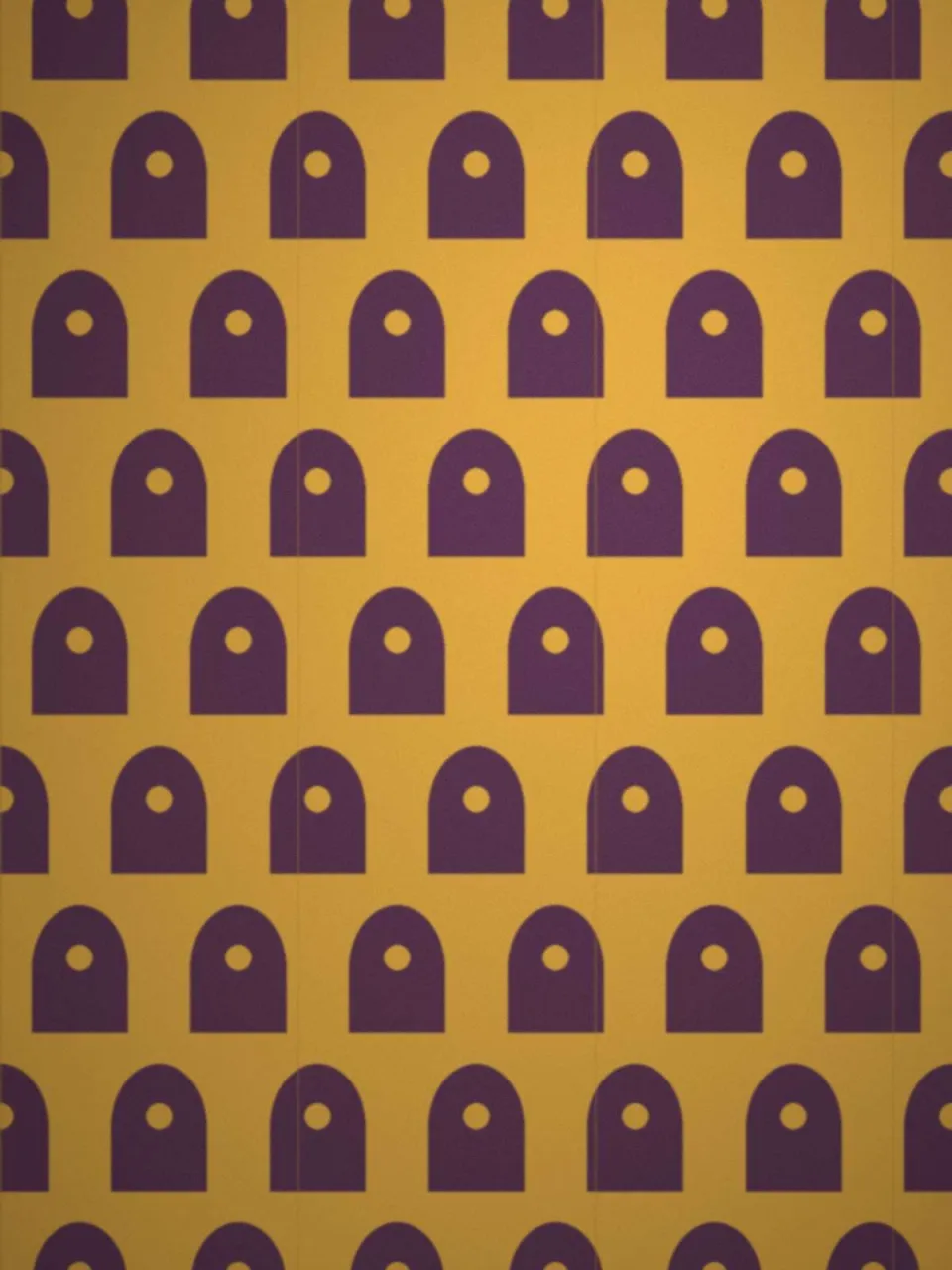 Papier peint ocre et aubergine