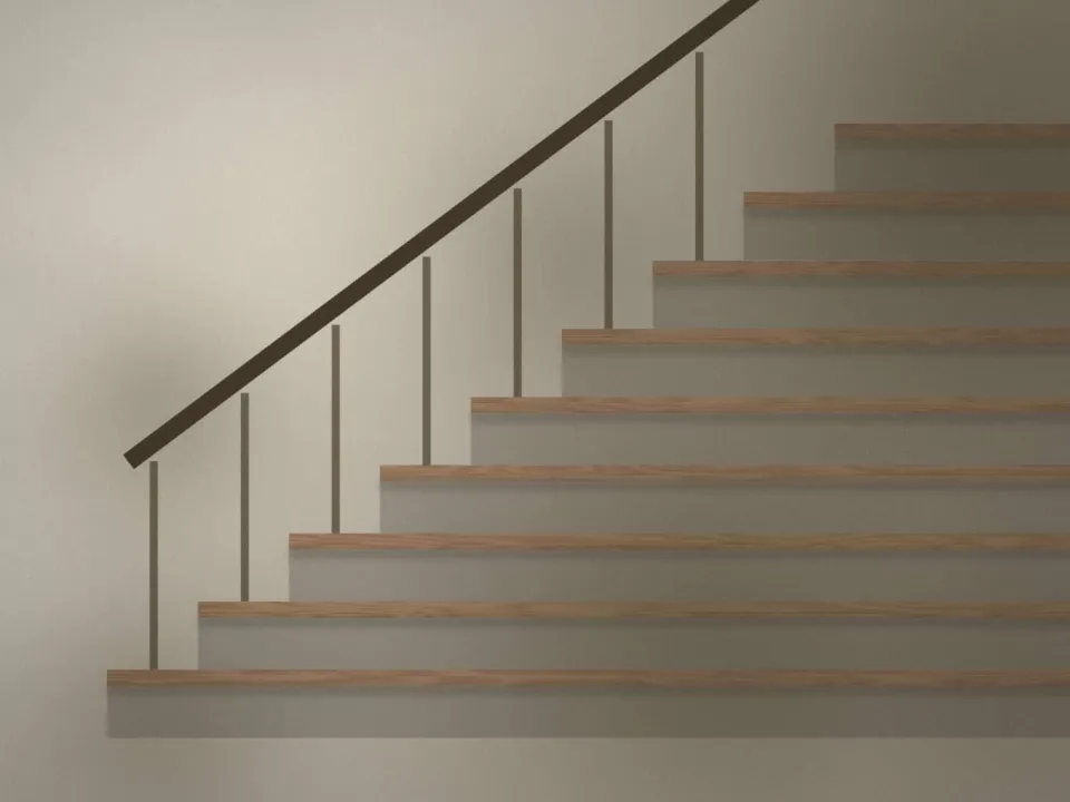 Avant : Escalier des années 70 transformé