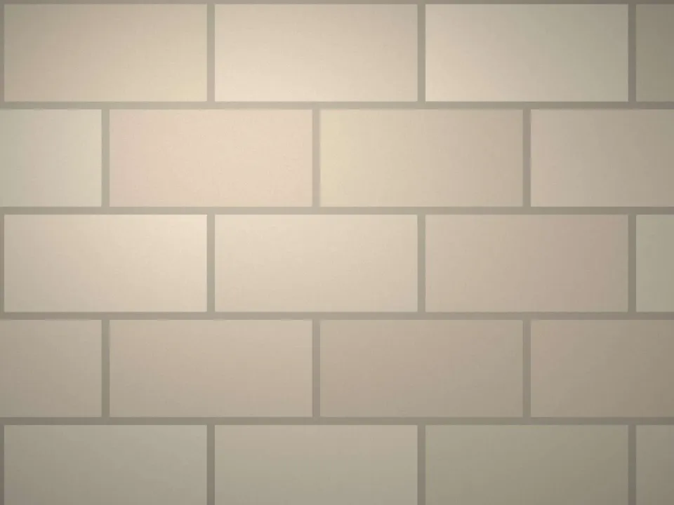 Grands carreaux beiges posés à joints décalés
