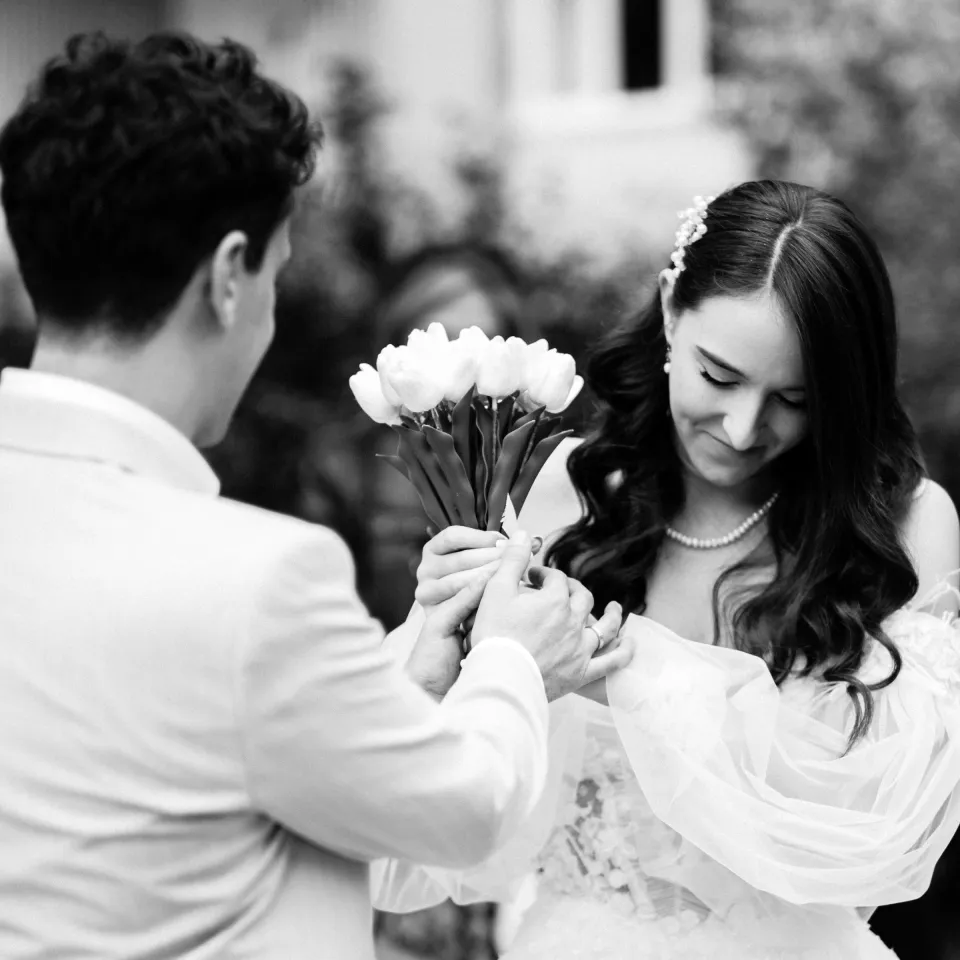 Bouquet blanc pour une cérémonie