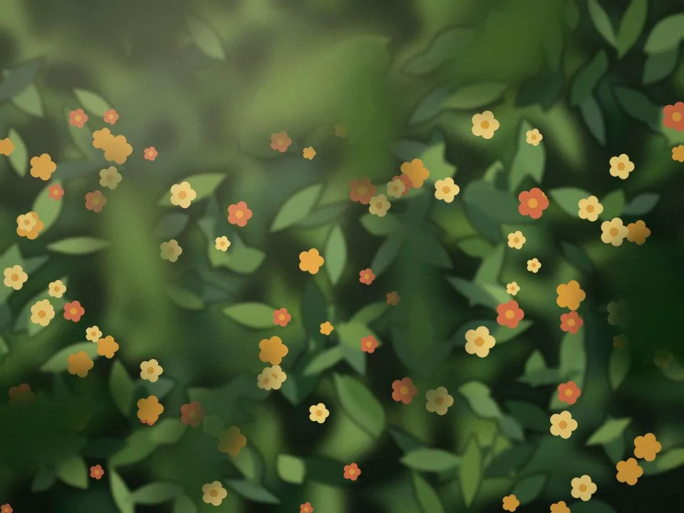 Fleurs d'été dans un massif