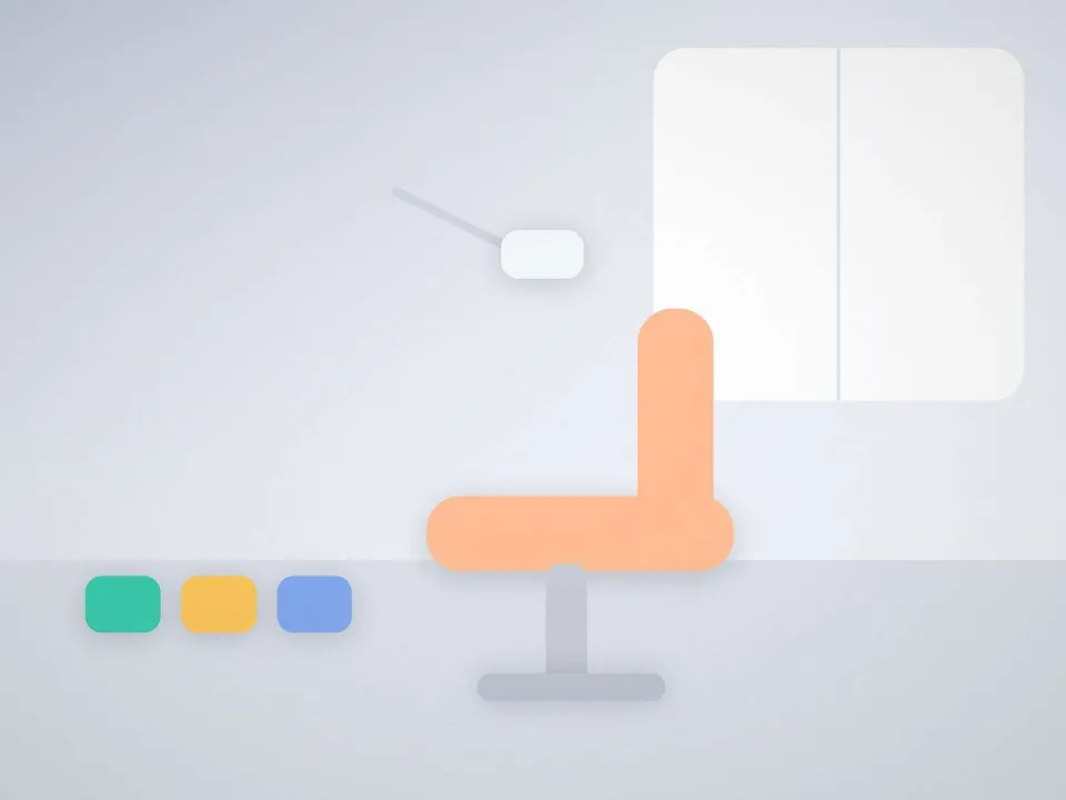 Petit fauteuil et jouets dans l'espace enfants du cabinet