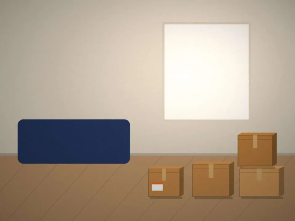 Famille qui reçoit ses cartons dans son nouveau logement