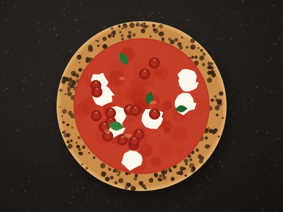 Pizza à la nduja et aux tomates cerises
