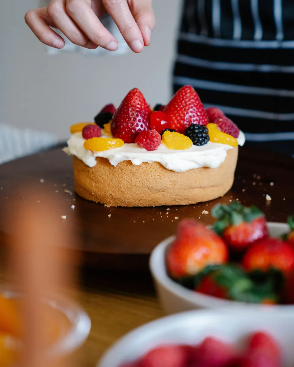 Fraisier aux fraises fraîches et crème mousseline