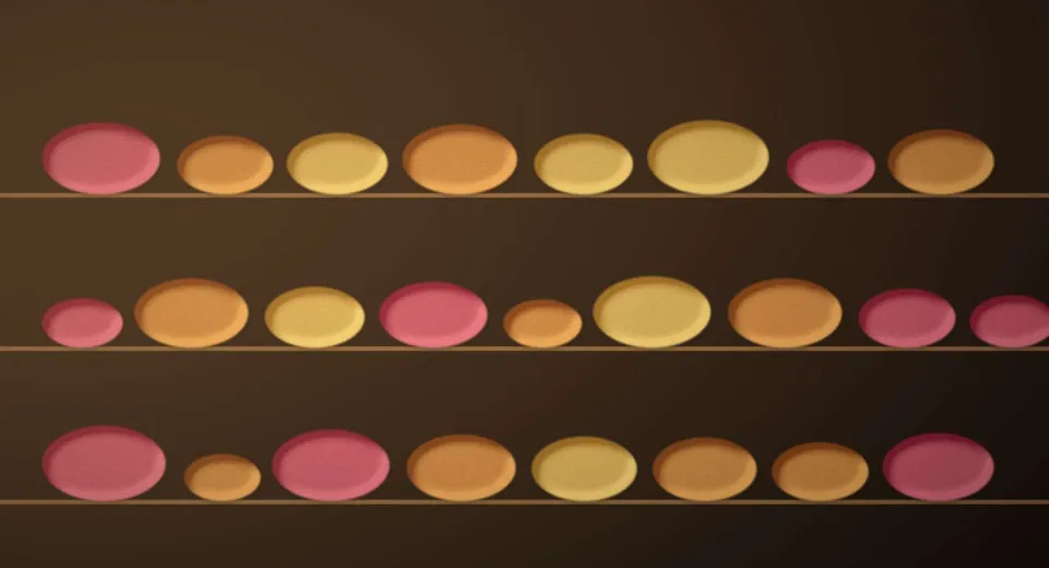 La vitrine de la boutique garnie de viennoiseries et de pâtisseries