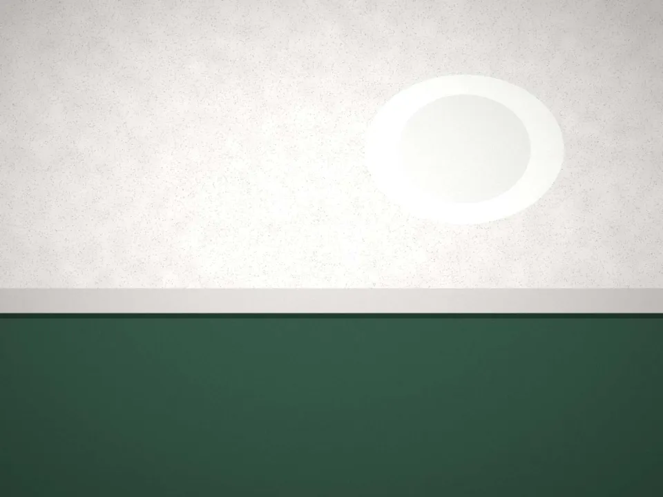 Plan de travail en quartz blanc et façades vertes