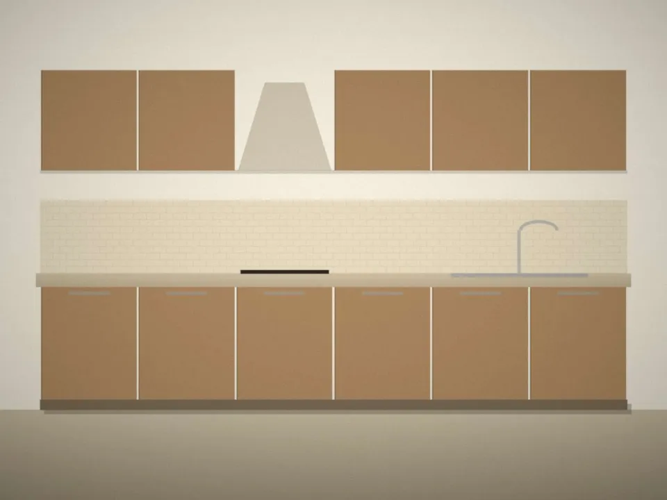 Avant : Nouvelles façades pour une cuisine des années 2000
