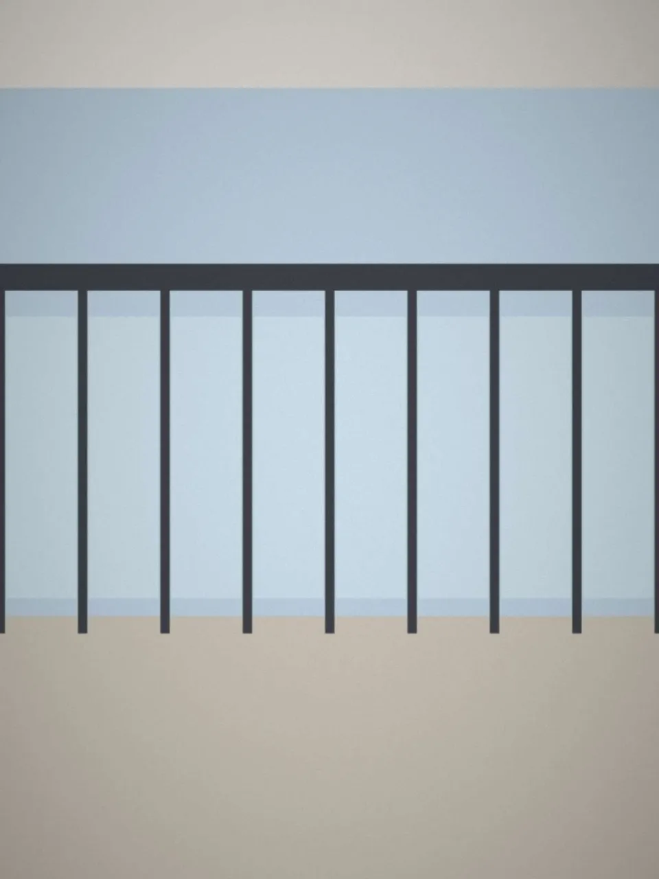 Barreaux d'un garde-corps avant la pose