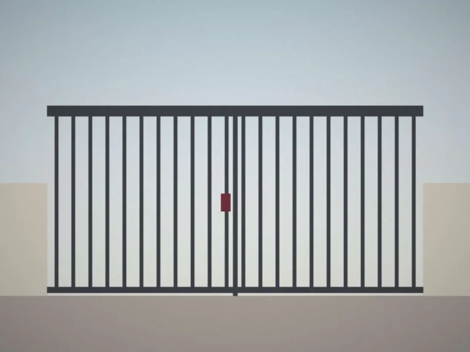 Portail battant en acier thermolaqué gris anthracite