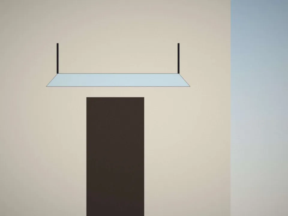 Marquise en acier et verre au-dessus d'une porte d'entrée