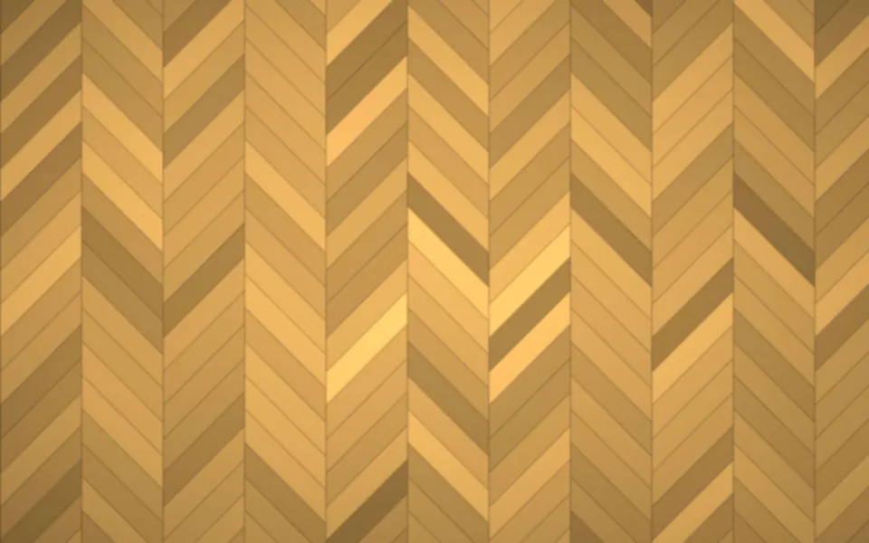 Parquet en chêne posé en bâton rompu, vu de près