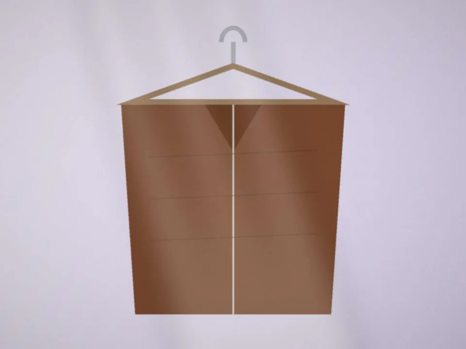 Veste en cuir propre suspendue sur un cintre