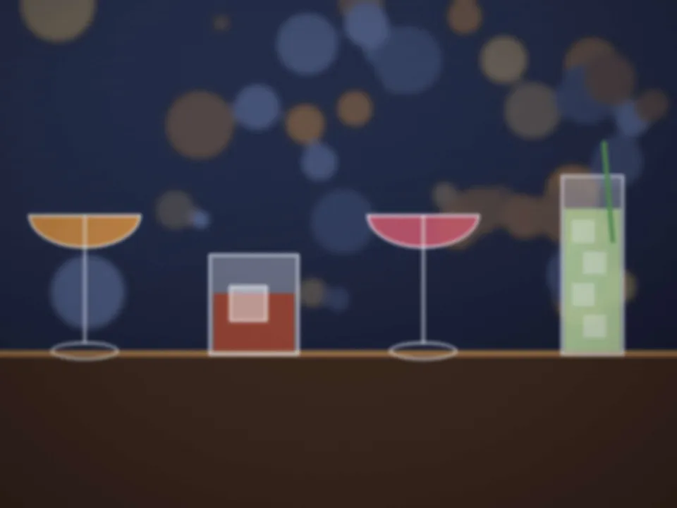 Cocktails et planche à partager sur une table du bar
