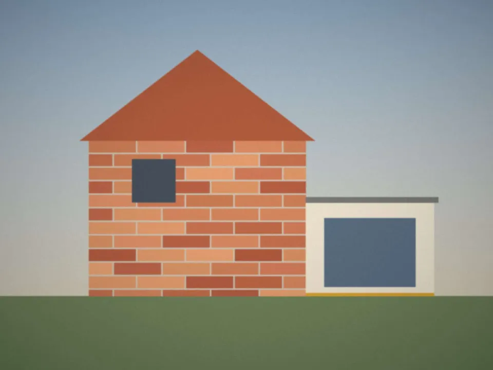 Même maison avec son extension de plain-pied terminée