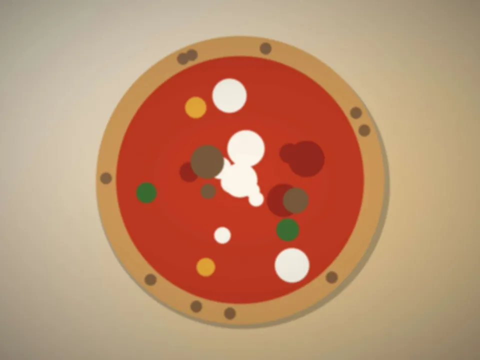 Pizza au chorizo et au piment dans sa boîte en carton