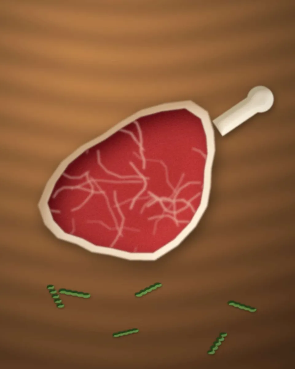 Côte de bœuf maturée, bien persillée, sur une planche