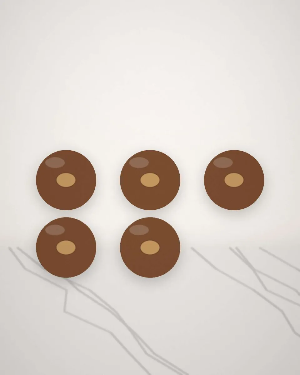 Bonbons pralinés aux noisettes, enrobés de chocolat au lait